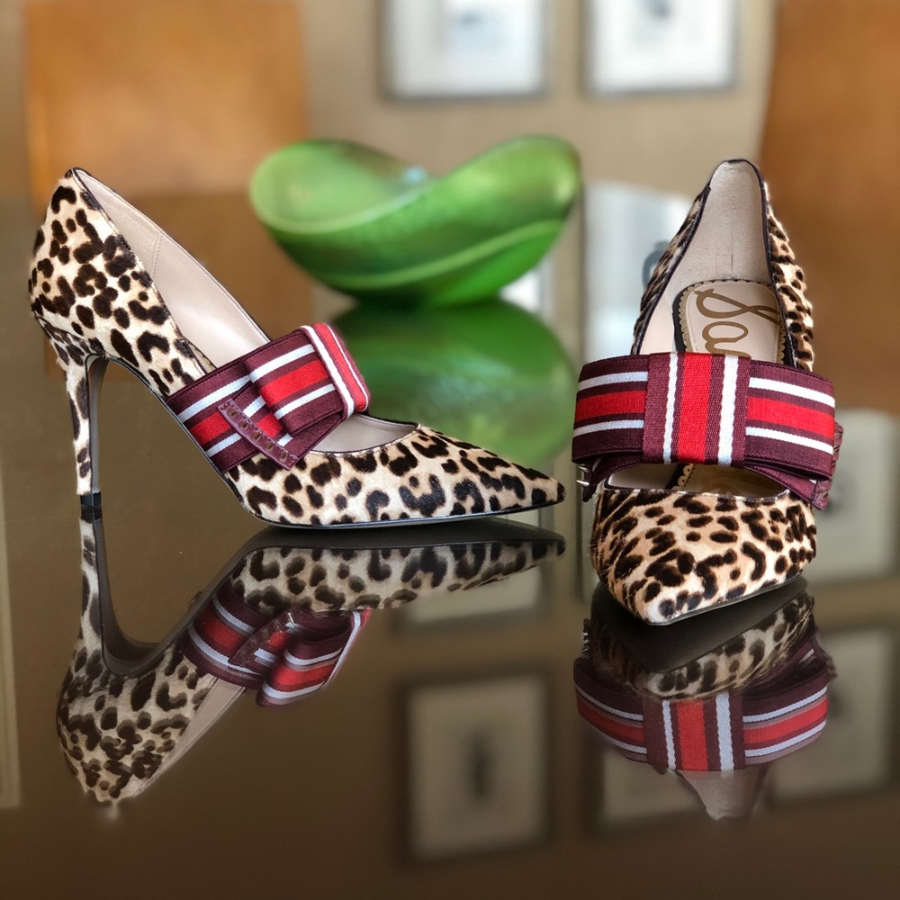 Stunning Sam Edelman Cow Hair Leopard Print Limited Addition Couture Pump